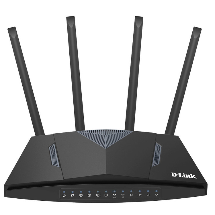 روتر بیسیم 4G خانگی دی-لینک مدل DWR-M960 4G AC1200 با پشتیبانی از 32 کاربر، چهار درگاه LAN گیگابیت، پورت USB 2.0، اتصال WAN و سیمکارت، آنتن خارجی چهارگانه و کلیدهای WPS، Reset و روشن/خاموش