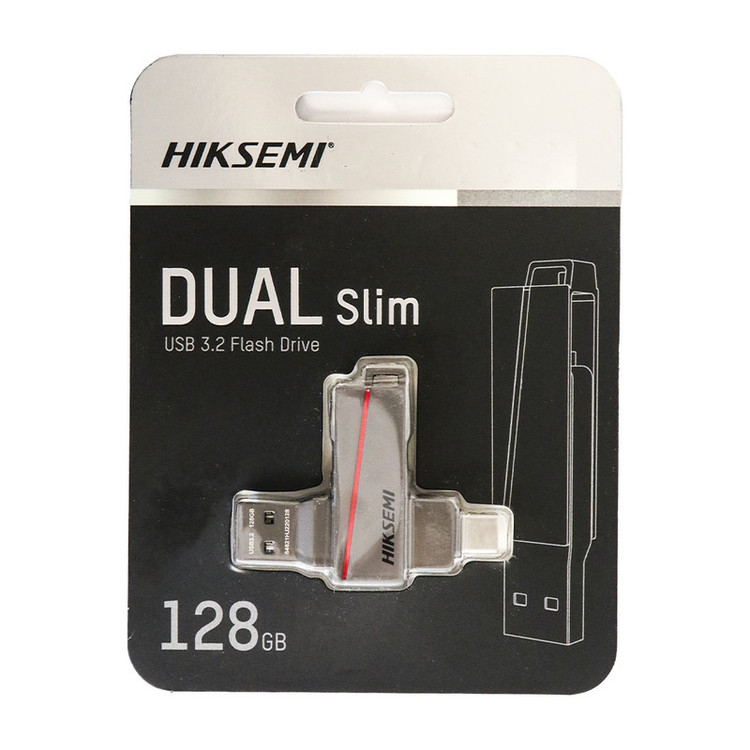 فلش مموری هایک سمی مدل DUAL SLIM E307C ظرفیت 128 گیگابایت با رابط USB 3.2
